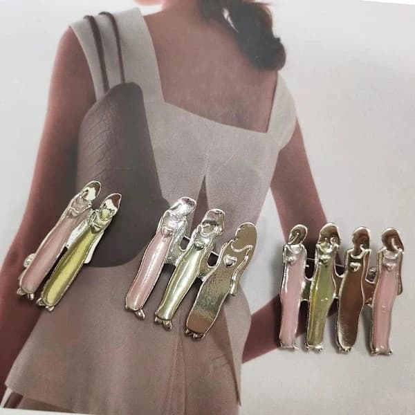 Mina Vackra Systrar Broche Pins til Kvinder Piger Mode Broche Revers Pins Søde Elegante Kjole Tilbehør Løfte Erklæring Smykker til Hat Taske ...