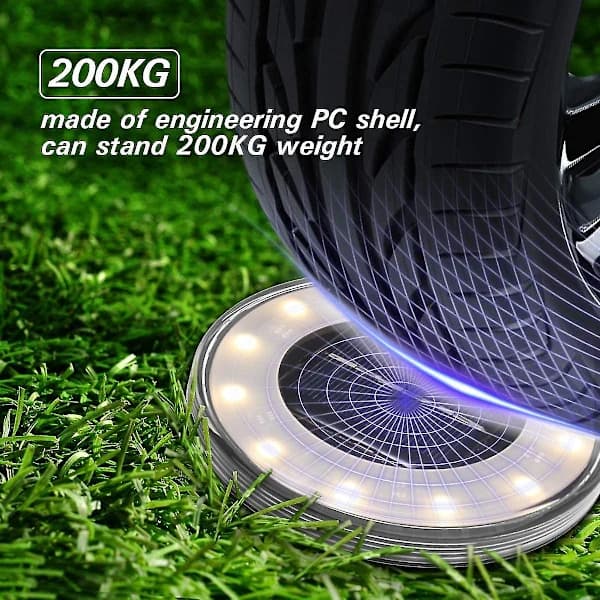 LED Solcellelampe for bakken 4-pakning, 12 LED Solcellelamper utendørs, Vanntett IP68, Gatebelysning, Bur []