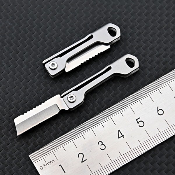 /HH/1:a rustfrit stål foldbar mini firkantet hoved multifunktion Po Sølv onesize