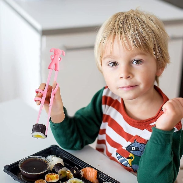 4 stk barnespisepinner, læring spisepinner hjelper for barn, trening