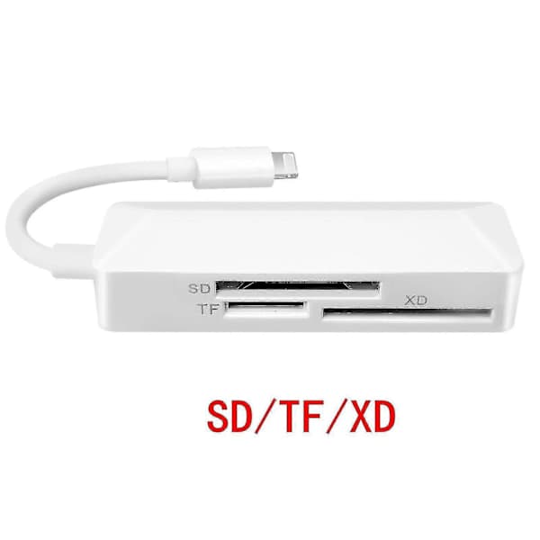 IOS 8-pin kortlæser Tfsd Xd 3-i-1 kortlæser til bærbar computer, telefon, tablet WG