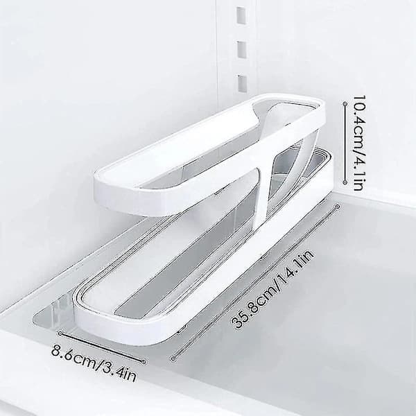Egg Storage for Refrigerator, 2-Tier Automatic Rolling Egg Dispenser