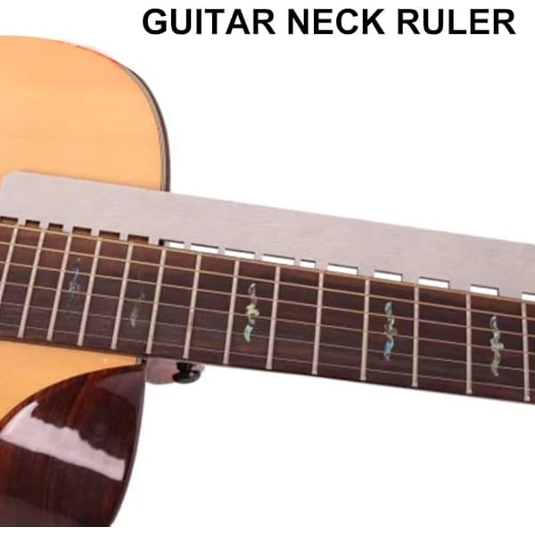Rak Kant Gitarrhals Luthierverktyg, Rostfritt Stål Gitarrhalslinjal, Stränghöjdsmätare för 24,5 \"-25,5 \" Gitarrband