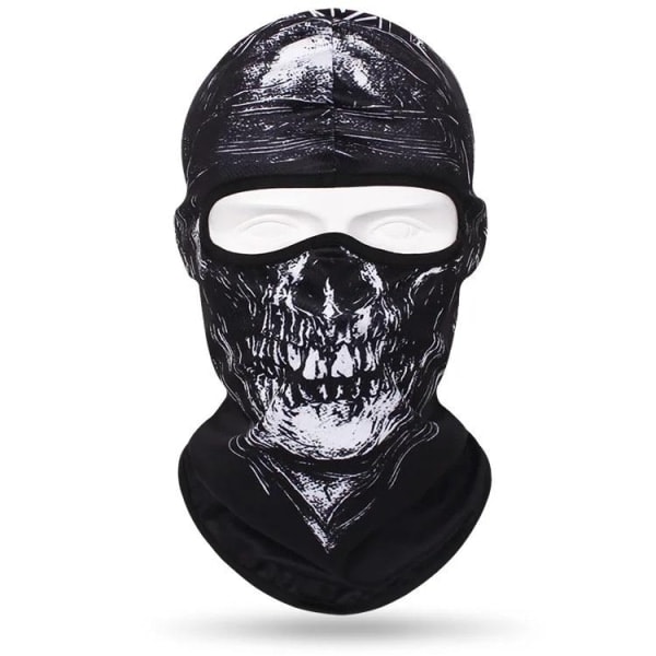 /HH/Mask huva balaclava Halloween Full Face Cover skidor motorc - Perfekt svart