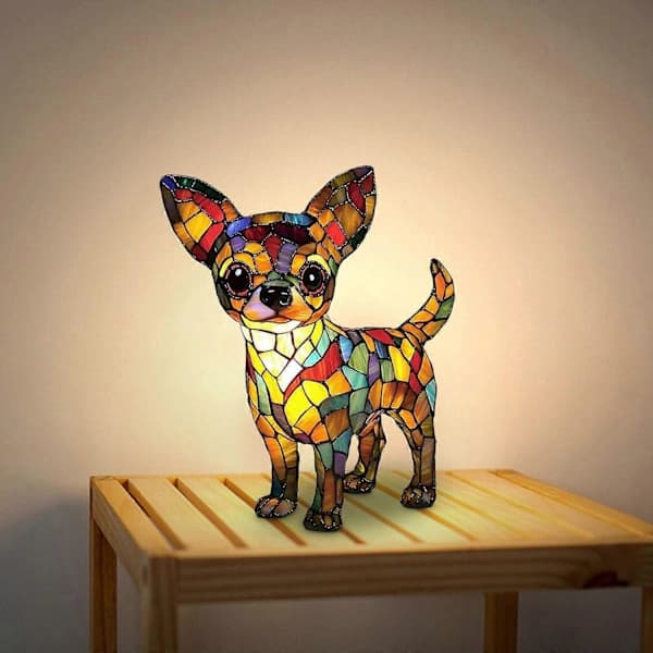 Hundserie Kunst Nattlampe LED-Lys Ornament B B
