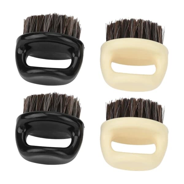 HA-4 stk. Knuckle Børste Skæg Til Mænd Styling Overlæbe Knuckle Børste Bløde Børster Feje Skæg Mand