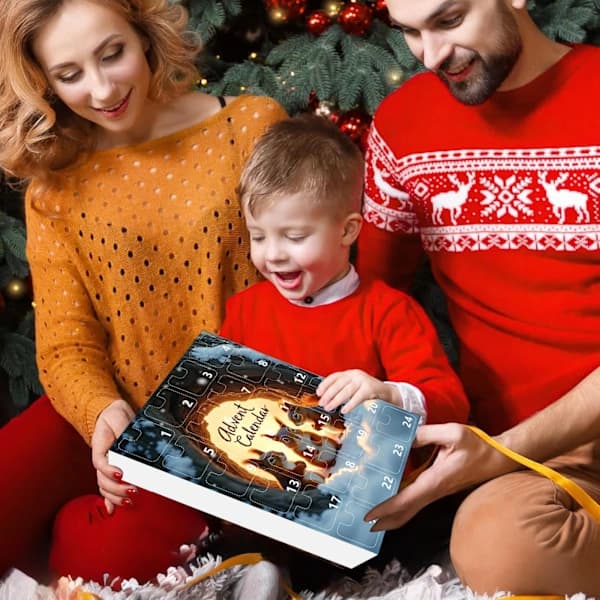 |HH| Julekalender Træ Hul Dyr Juledekoration E