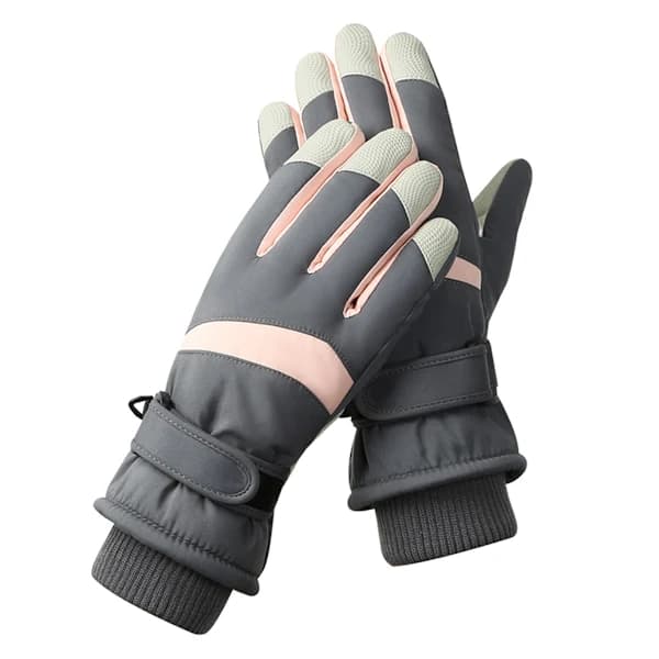 Vinterhandsker til damer, vandtætte touchscreen-handsker til snowboarding med skridsikkert design Style 2