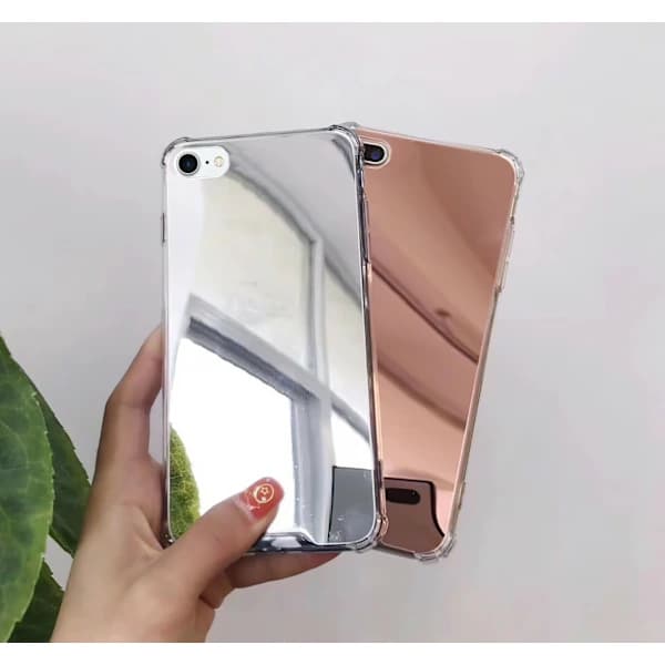iPhone 7/8/SE, skal, skydd, spegel, rosa Rosa