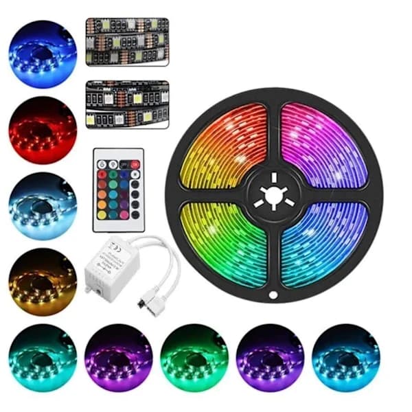 5m IP20 LED-lyskæde RGB SMD5050 MultiColor MultiColor 1x