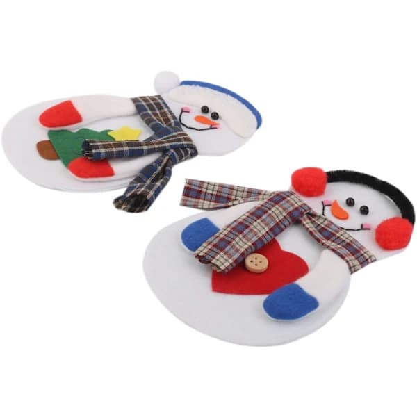 4-pack Jultomte Bestickfickor, Dekoration för Julmiddagsfest - 16x10 cm