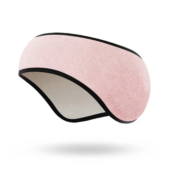 Varme øreklokker for menn og kvinner for kalde værforhold for løping og ski pink