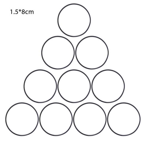 /HH/10 stk./pose 1,5 mm Universal kassettebåndmaskine remme Forskellige glatte gummi K