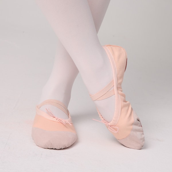 Balettskor för flickor Canvas Split Sole Danstofflor Yoga Flats
