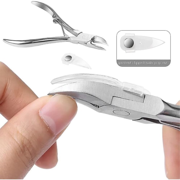 6 st Ingrown tånagelklippare, rostfritt stål professionell manikyr pedikyr kit, tång fil nagelgrävare nagelbandsskrapa och inåtväxt tånagelkorrigering