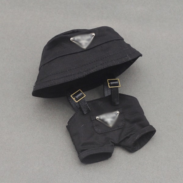 [HH] Högkvalitativa Designer Labubu Kläder med Bucket Hats 2-delat Set Outfit Labubu Kläder 10cm 8