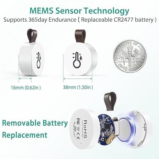 1/2/3-pack Bluetooth Termometer & Hygrometer med App – Trådlös Temperatur- och Fuktmätare med Datalagring