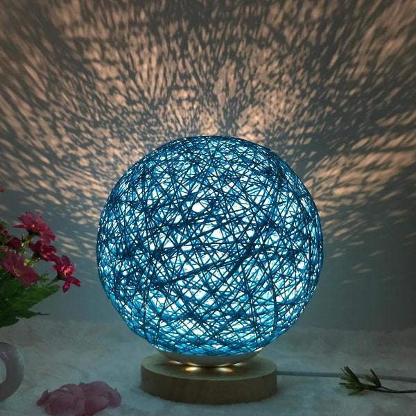 Rattan Ball Moon Light 5,9 tum Led Globe Rattan Ball Lamp