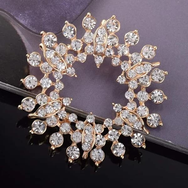 Brochenåle til Kvinder Guldtone Østrig Rhinestone Krystal Brochenåle Smykker