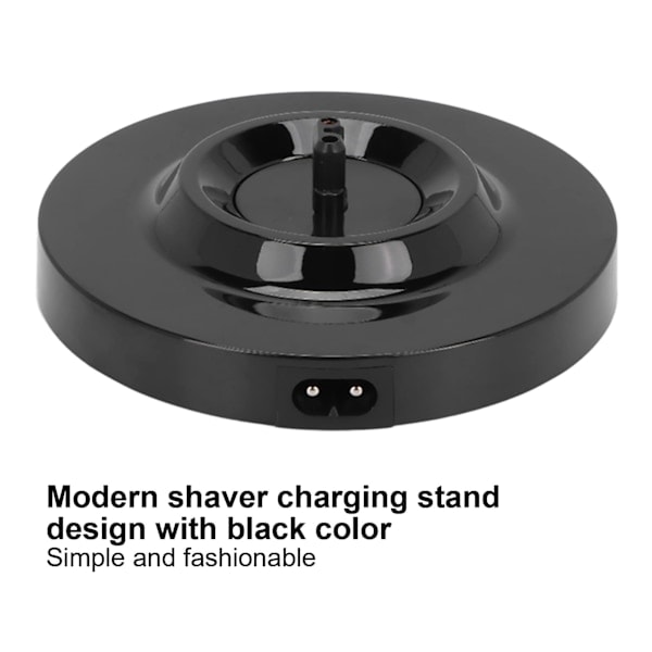 /HA/Elektrisk barbermaskin ladebase, universell elektrisk barbermaskin ladestativ, rund form herre barbermaskin ladebase (svart)