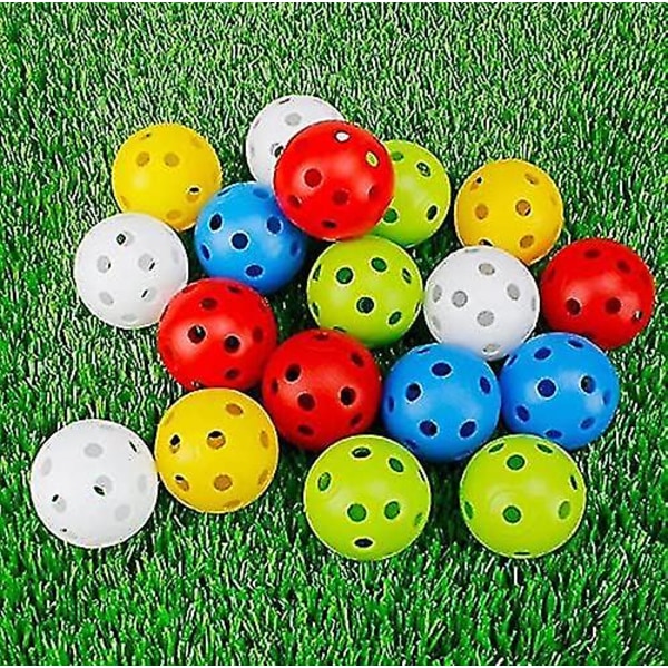 12-pack golfträningsbollar med luftflöde, ihåliga träningsgolfbollar, 42 mm plastgolfbollar, för svingträning, driving range, hemmabruk