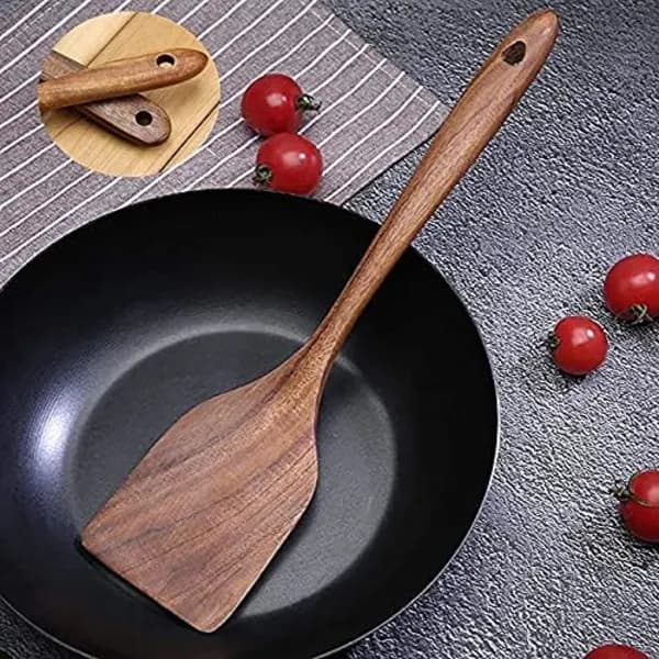 Set med 2 träspatlar, 30 cm, köksredskap tillverkade