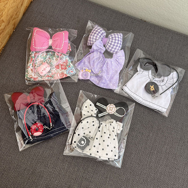 [HH]17CM Labubu-nuken vaatteet asusteet klassinen mekko setti V2 Mini söpöille nukeille vaatteet tyttö lapsi lahja Labubu Ropa One Size Colorful-7