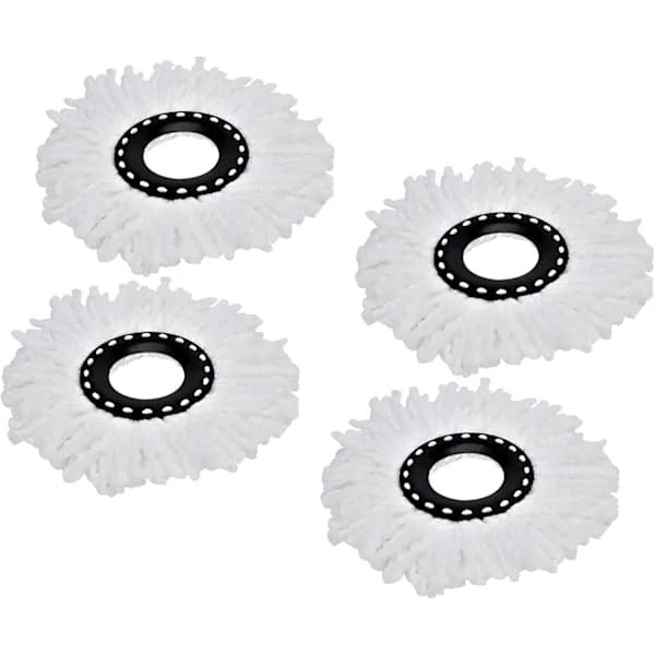 4 Premium Erstatningsmoppehoder for 360° Roterende Rund