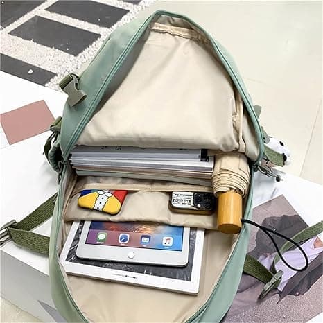 Cute Backpack with Large Capacity - With Decorative Pendants & Pins, For All School Ages