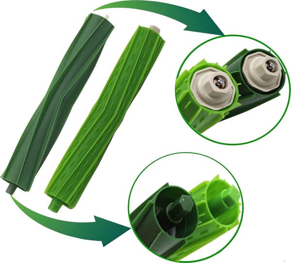10-delt Roomba reservedelssæt, 2 rullebørster, 4 filtre og 4 sidebørster, til iRobot Roomba j7+/j7, i3-i8, E5/E6/E7