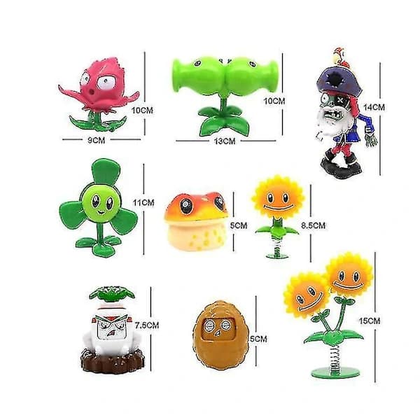 HA-Planter vs. Zombie Leker Komplett Sett Silikon Anime Figur Barn Dukker