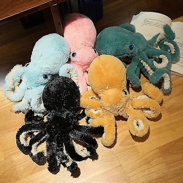 45 cm Tecknad Stor Bläckfiskdocka Söt Havsbläckfiskdocka Brun Brun