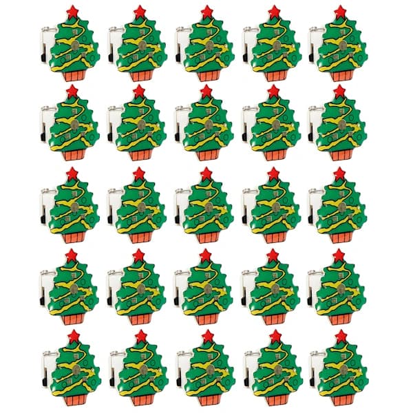 25 stk Brosjenåler Juletema LED Lysende Party DIY Dekorasjon