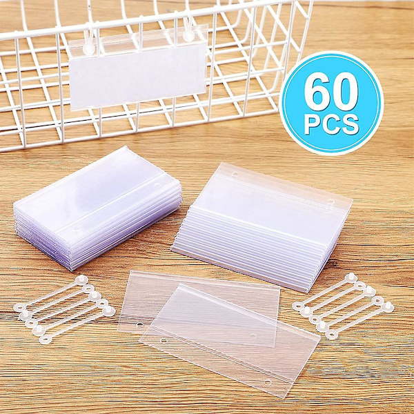 Plastikketikett Holdere Prislapp Billett Henger Klemmer Med Enkel Knapp Design Lås Lukking For Kurv