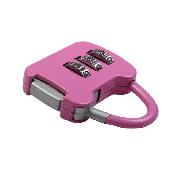 Metall resväska litet lås, case kombinationshänglås, digitalt mini kombinationslås, rosa