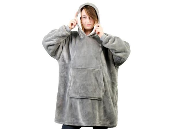 Oversized hettegenser med hette - Fleece