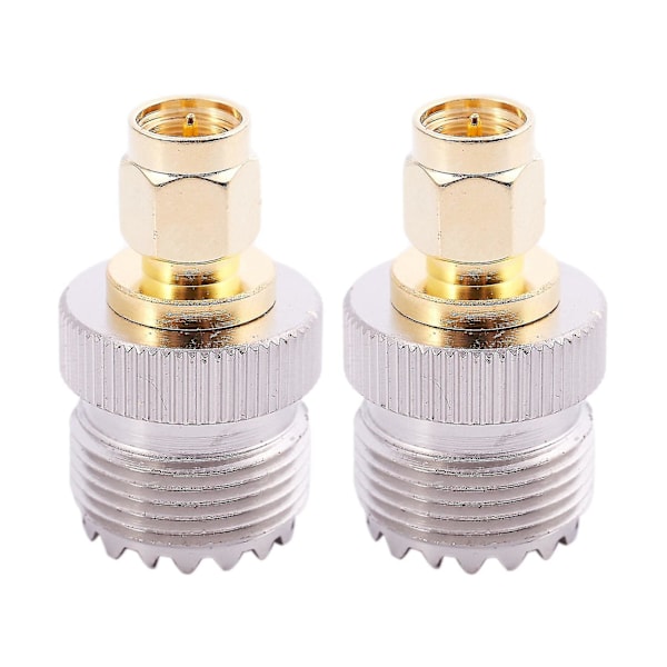 2x Sma-uros naar Uhf-naaras So239 So-239 Jumper-plug Rf-adapteri Kulta