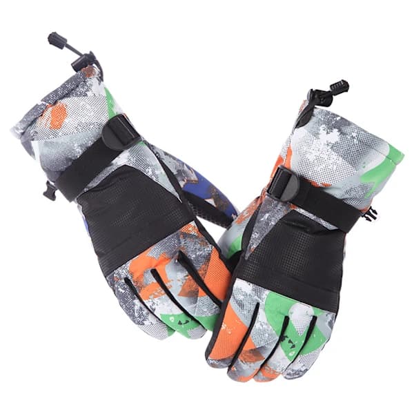 Skihandsker Snowboardhandsker, Vandtætte Varme Vinterhandsker, Kuldebestandige Touchscreen-handsker Sort L