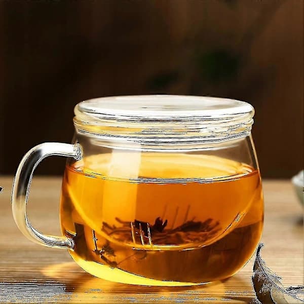 Glas Tekop 300 ml Borosilikatglas Tekop Kaffekop Te-brygger Fig
