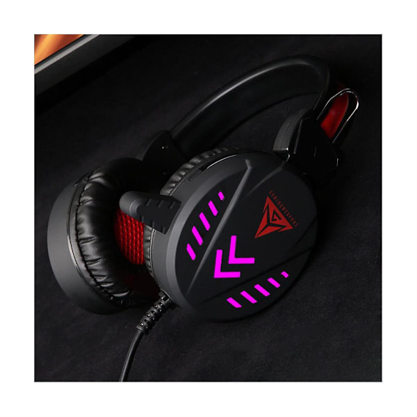 Kablet skrivebordsheadset for dataspill, 3,5 mm kablet headset for spill med mikrofon, e-sport