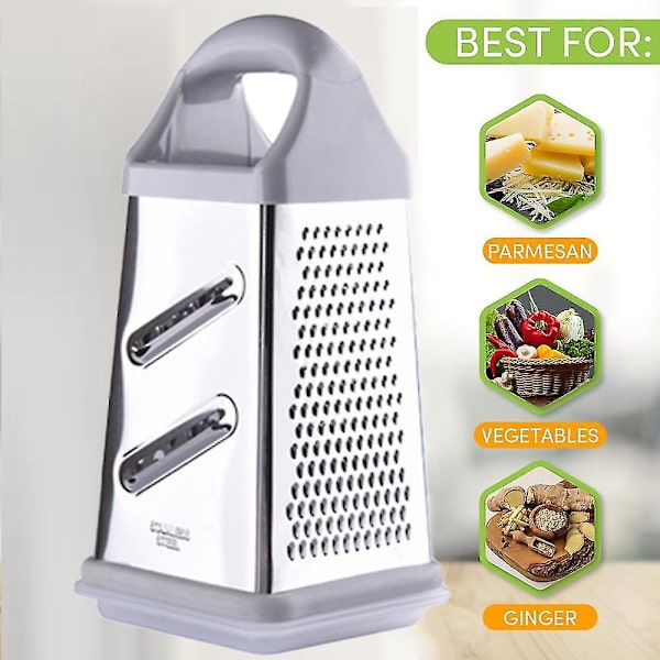 Professionel kassegrater i rustfrit stål med 4 sider, bedst til