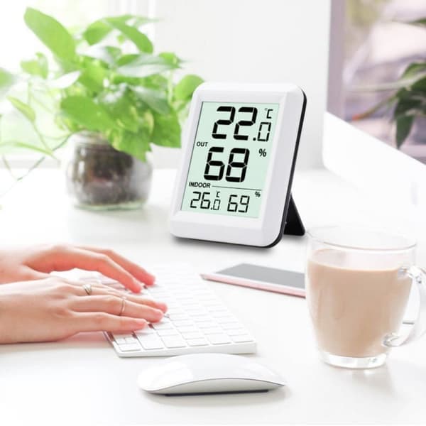 Trådlös termometer och hygrometer inomhus/utomhus Vit