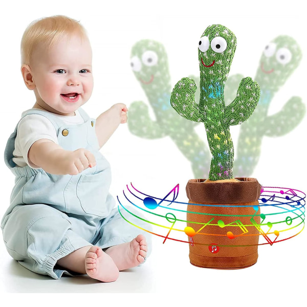 Dansande plyschkaktus, sjungande kaktus, talande kaktus Upprepa Hem Tillbehör Presenter för barn Sjungande 120+Dans+Inspelning Fontainebleau