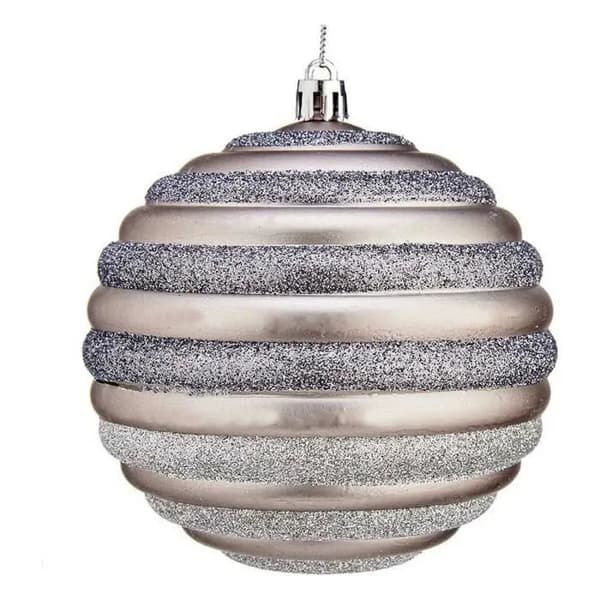 {HH}Julekuler ø 10 cm sølvplast