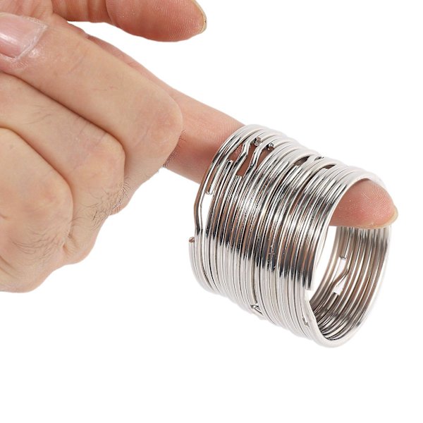 50x Kvalitets 50mm Nøkkelring Split Ring Sett Heavy Duty Stor Nikkel Nøkkel Loop Sprung Hoop