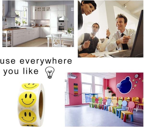 500 stk. klistremerker - Smiley Emoji