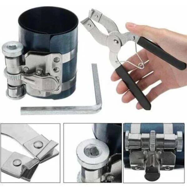 HA~Stempelringtang til biler, 3 tommer stempelringskompressor 53-175MM stempelringfjerner