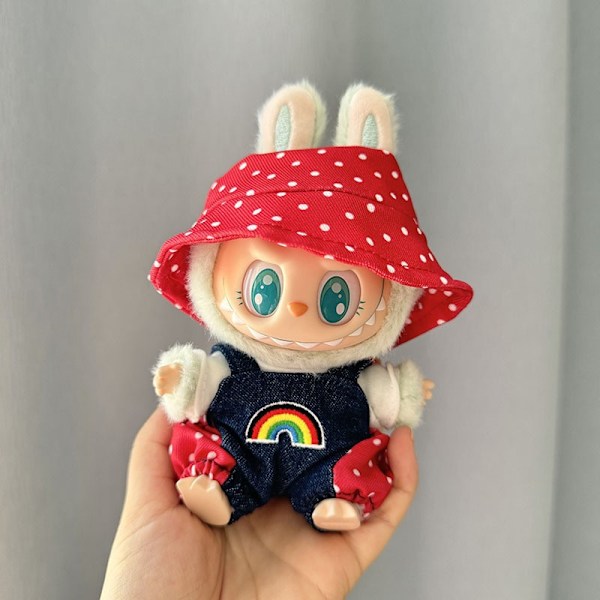 [HH]Labubu Vaatteet Riipus Labubu Istuva Juhlanukke Takki Bud Mekko Söpö Sarjakuvanukke Puku 17cm 10