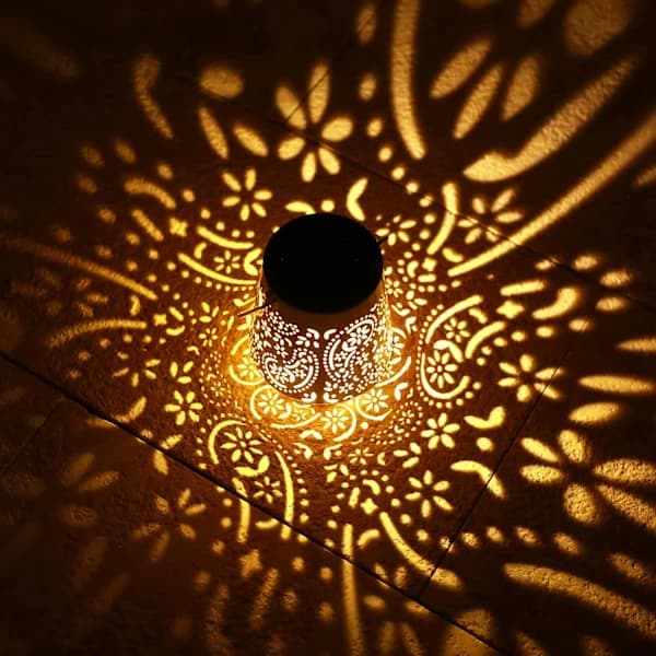 HA~2X Udendørs Solcellelamper til Haven - 0.2W IP55 - Grøn + Gul - 25*15cm - Solcellelamper med Tusindfryd Form