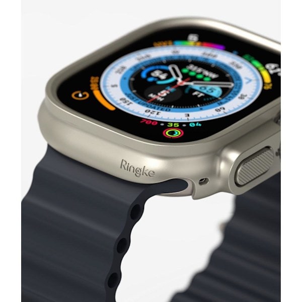 HH-Ringke Apple Watch Ultra 49 mm 2-PACK Kuori Slim Titaani Harmaa/Kirkas